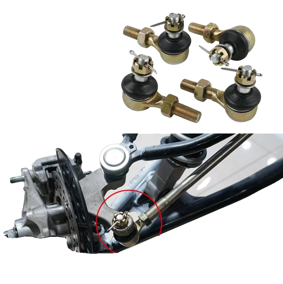 Kugelgelenk-spurstangenendensatz, Langlebiges Metall, Standardgröße, Kompatibel Mit Yamaha Atvs, Zuverlässige Lenkung, Komplett Mit Splinten Und