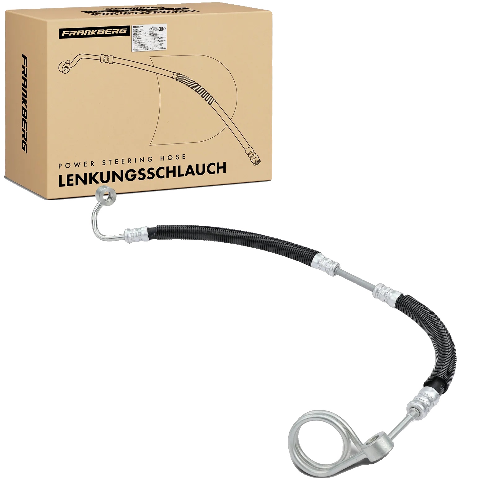 Servolenkungsleitung, Ungefähr 2,3 Meter, Gummimaterial, Kompatibel Mit Audi A8 4e2 4e8 (2002-2010), Einbauposition: Von Der Hydraulikpumpe Zur