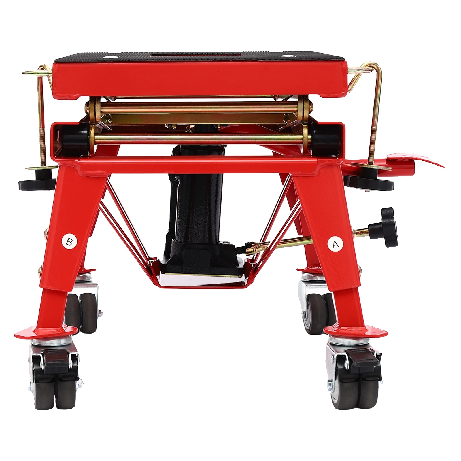 Motorradhebebühne, Höhenverstellbar, 350 Lbs Tragfähigkeit, Rot