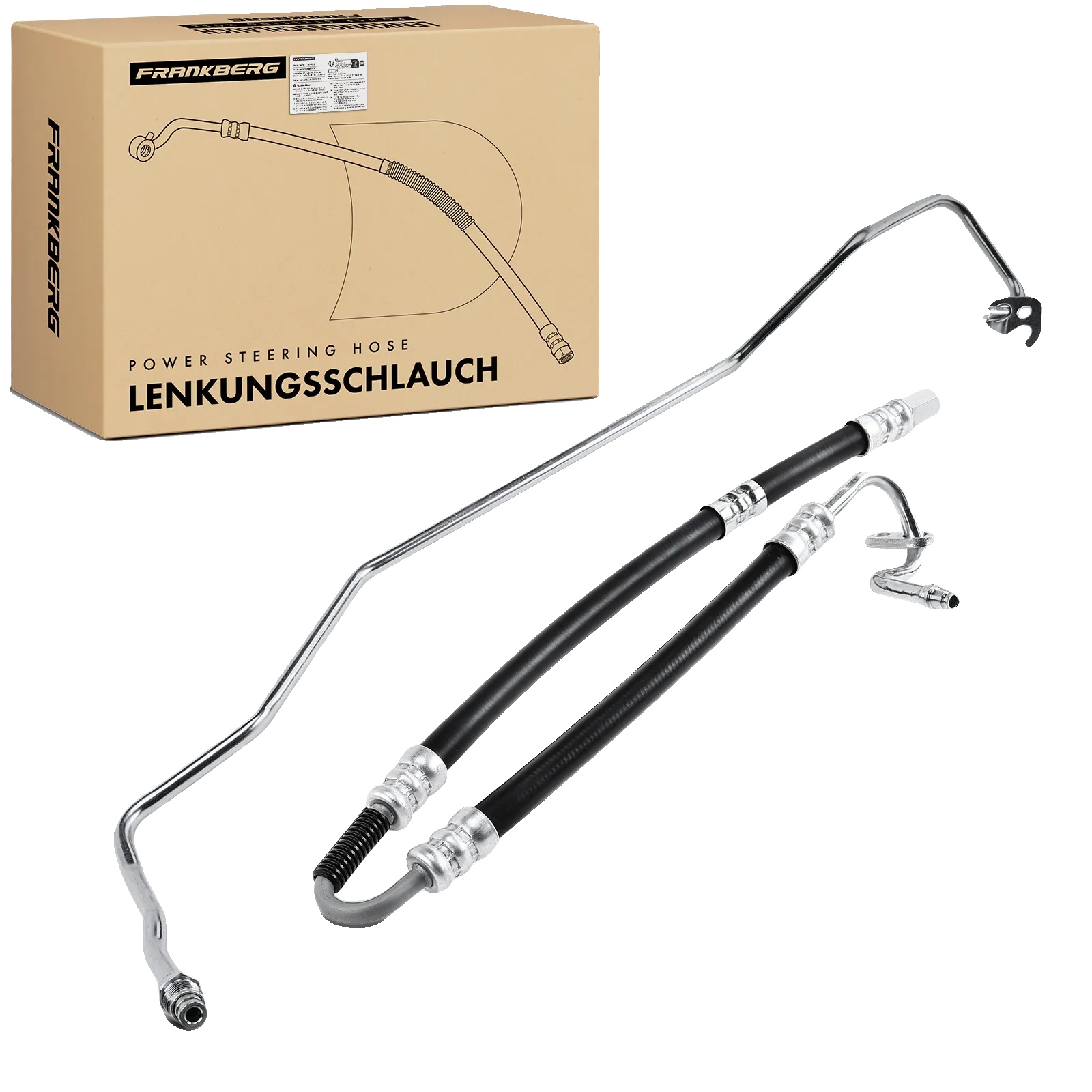 Servolenkungsschlauch, Verstärktes Gummi, Länge 300 Cm, Kompatibel Mit Ford Und Peugeot, Hochdruckbeständig, Einbauposition Von Der Hydraulikpumpe Zur