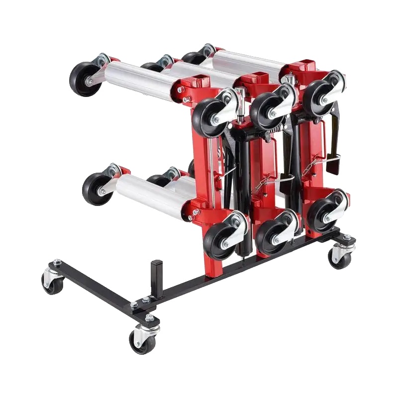 Auto-bewegungsdolly, Verstellbare Plattform, 360-grad Drehbare Räder, Rot