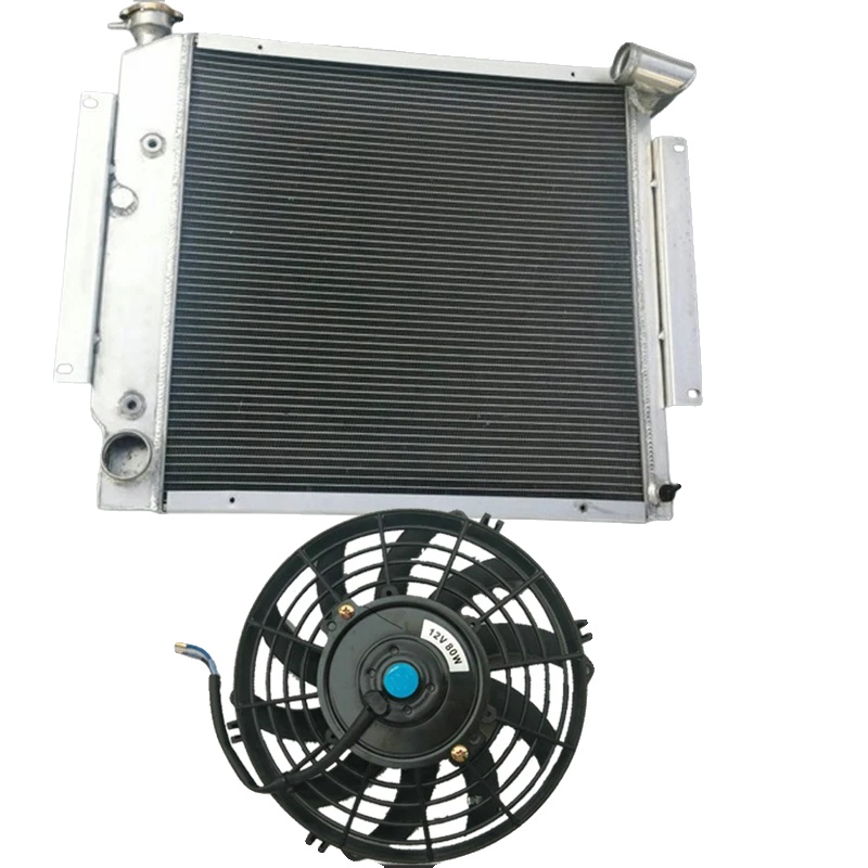 Kühler, Aluminium, Kernmaß 558mm X 548mm, Gesamtmaß 710mm X 550mm, Einlass/auslassmaß 50mm, Kompatibilität Mit V8-motoren