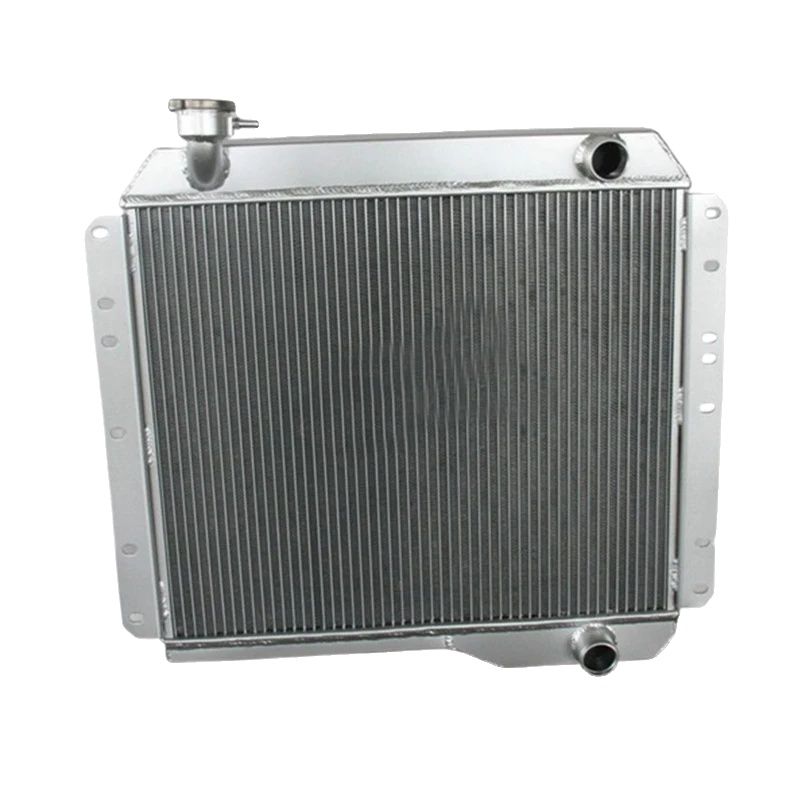 Aluminiumkühler, Kernmaß 490mm × 430mm × 62mm, Gesamtmaß 565mm × 540mm × 75mm, Einlass/auslass 38mm, 3-reihen-konfiguration, Kompatibilität Mit
