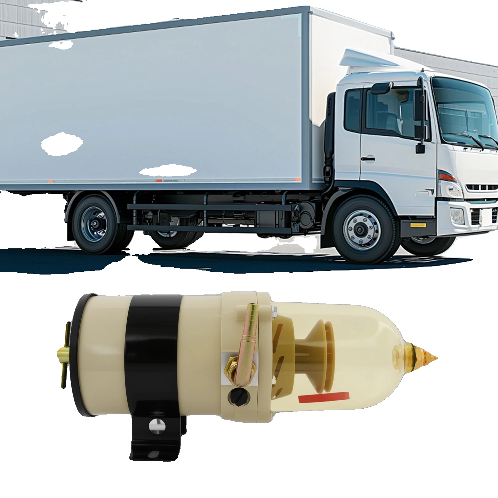 Kraftstoff-wasser-trenner, Hochdurchsatz-dieselfilter, Robuste Bauweise, Beige