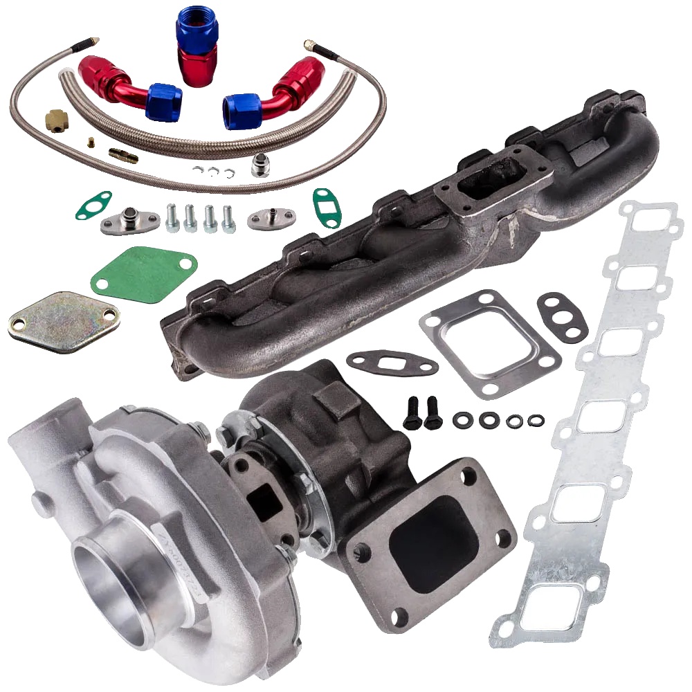 Turbolader-kit, 400+ Ps Kompatibilität, Maximal 18 Psi Ladedruck, Nassschwebelager, Turbinenschnitt 74,2, Verdichterschnitt 48,1