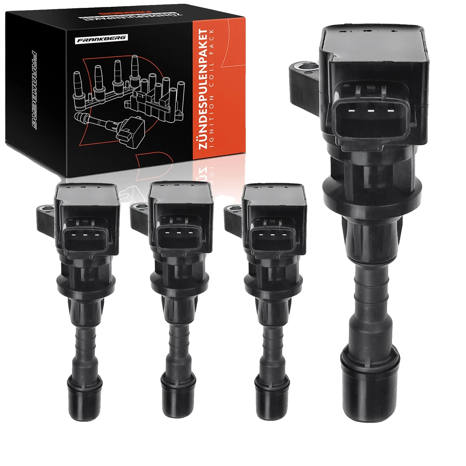 Zündmodul, 4x Zündspule, 13,5v, Kompatibel Mit Mazda 5 Cr19 Cw 6 Gg Gh Gy Mx-5 Iii Nc, Anzahl Der Anschlusskontakte: 3, Hochwertiges Metall