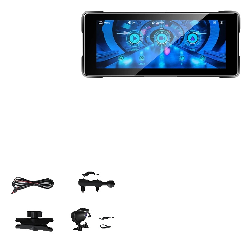 Motorradmonitor, Kabelloses Carplay, Hd Dvr-unterstützung, Mt03 Dvr