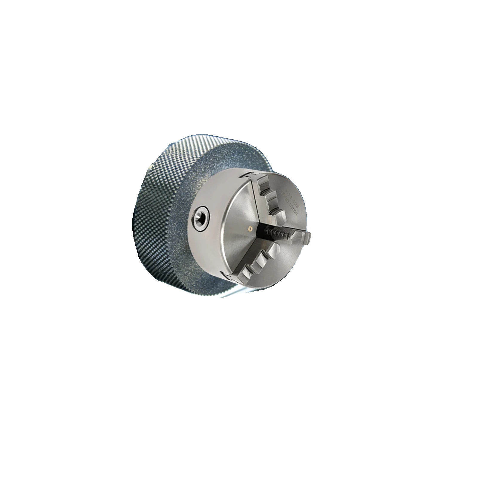 3 Backenfutter, Durchmesser 125mm, Maximalgeschwindigkeit 3000 U/min, Innenbackenspannbereich 2,5-40mm, Außenbackenkrallenspannbereich 38-110mm,
