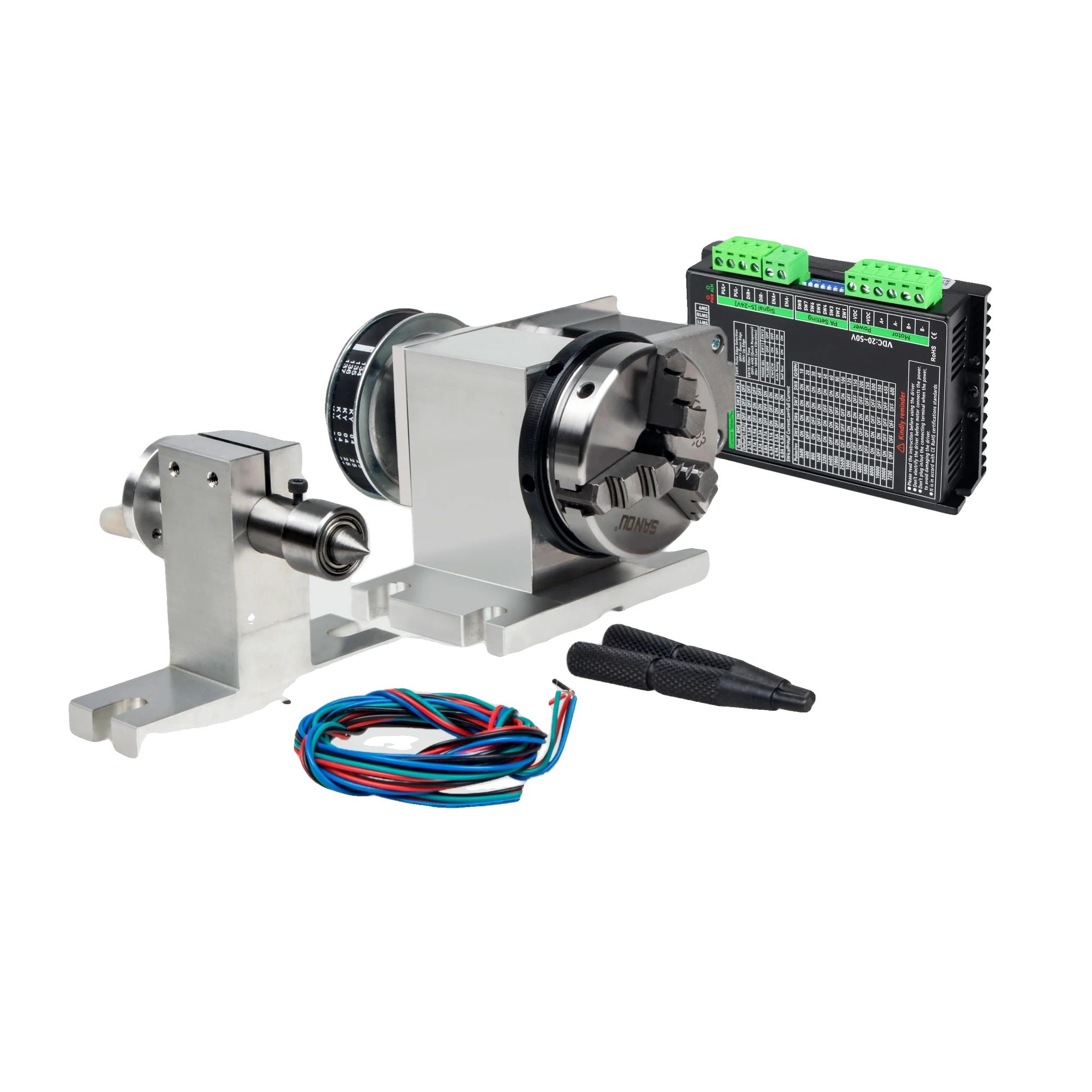 4. Achse Cnc-drehwerkzeug, Hohe Präzision, Vielseitige Spannmöglichkeiten, K11-65mm 3jaw & Driver