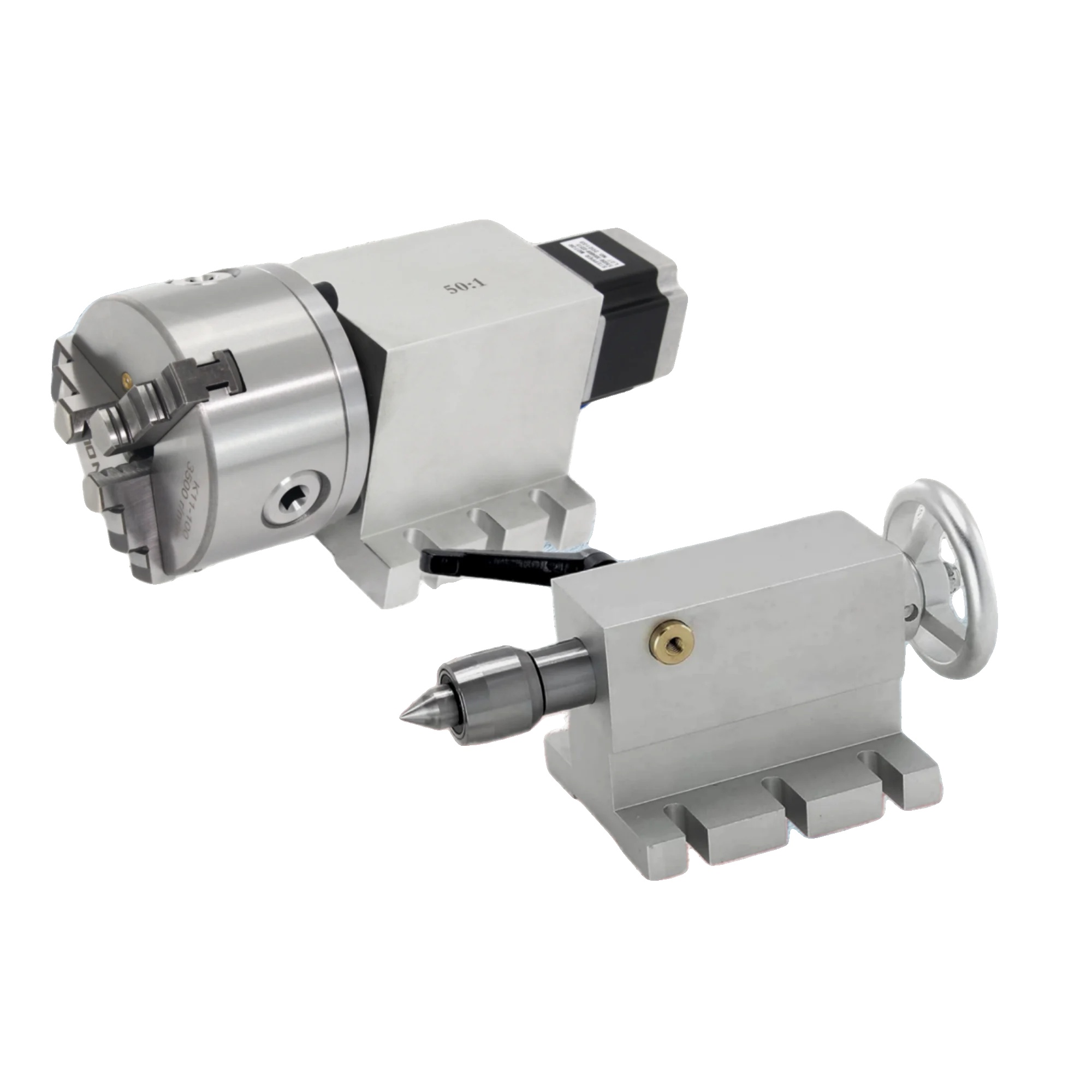 Cnc-drehtisch, 50:1 Übersetzung, 4-futter Spannzange, K11-130mm 50:1