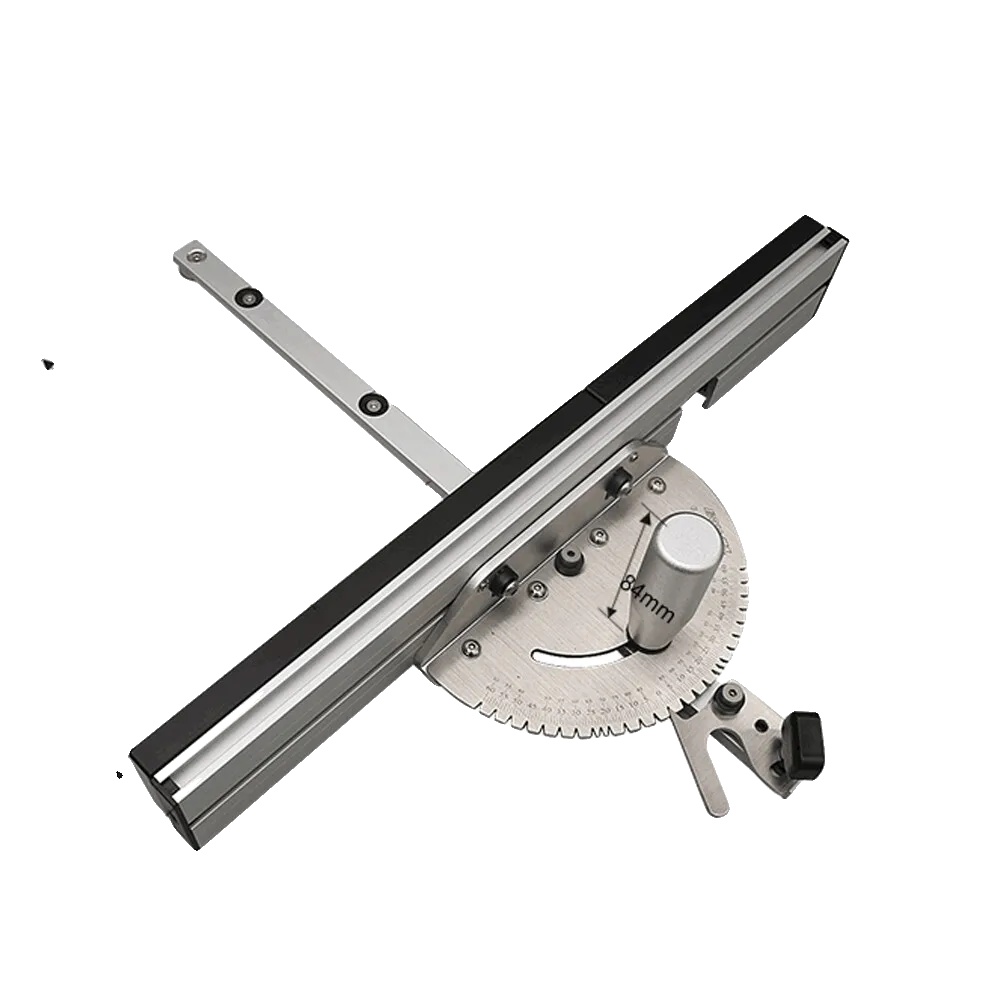 Präzisions-gehrungsanschlag, Einstellbarer Winkelbereich 0°-60°, Hochwertige Aluminiumkonstruktion, Ergonomisches Griffdesign,