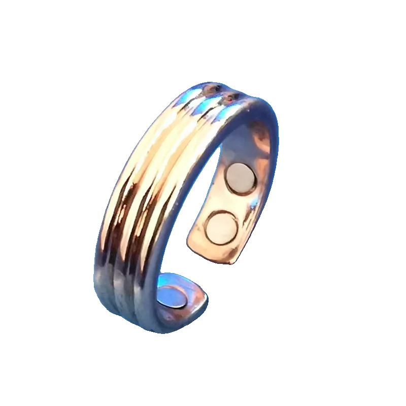 Anti-schnarch-ring, Verstellbare Passform, Magnettherapie, 4 Textur Roségold