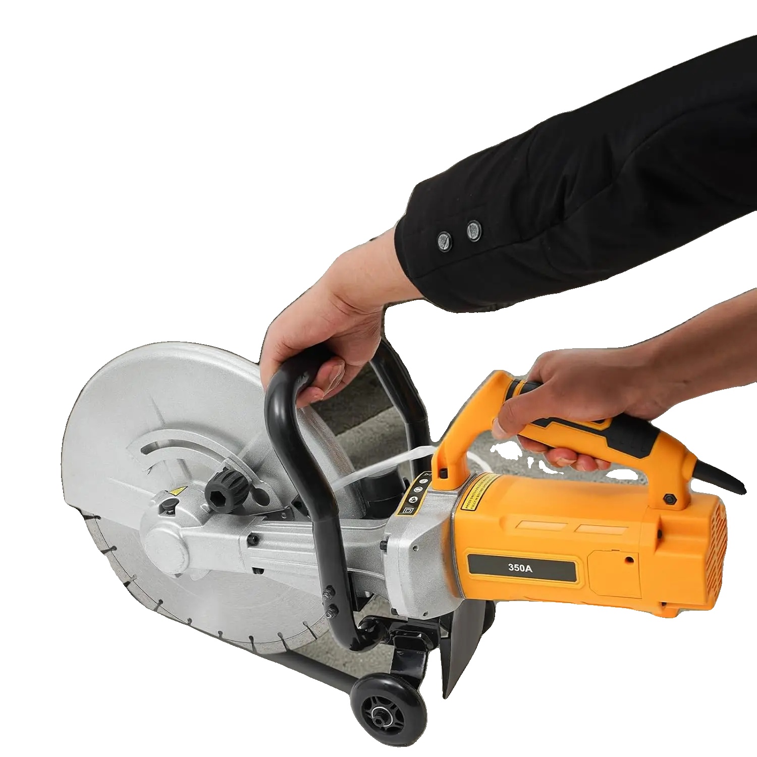 Steinschneidemaschine, 3 Kw Motor, 350 Mm Blattdurchmesser, Bis Zu 130 Mm Schnitttiefe, Ergonomische Griffe, Gewicht 18 Kg