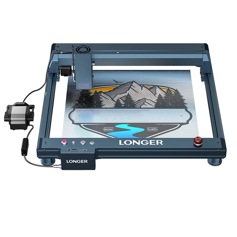 Lasergravierer, Hochgeschwindigkeitsleistung, Intelligentes Luftunterstützungssystem, Länger Laser B1 20w, Eu