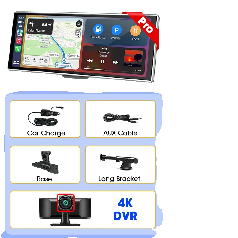 Dashcam, 4k Frontkamera, Kabellose Konnektivität, 4k Dvr