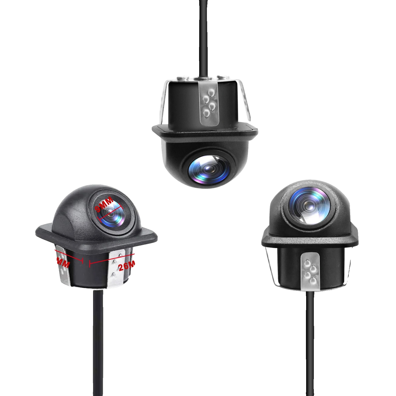 Rückfahrkamera, 720p Auflösung, 175° Weitwinkel, Universalkamera, 12 V