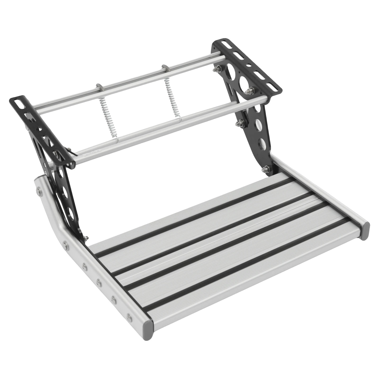 Rv Schritt, Zusammenklappbares Design, Eingebaute Led-leuchte, Silber