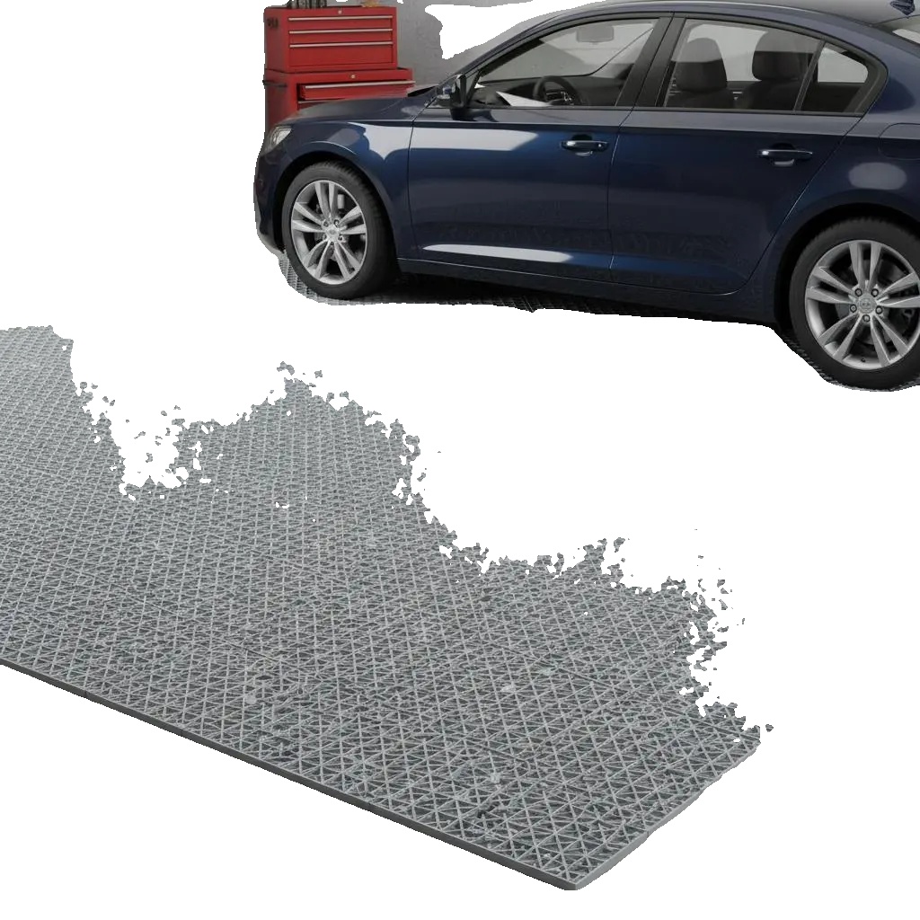 Garagenbodenfliesen, Rutschfeste Oberfläche, Einfache Installation, Armeegrün