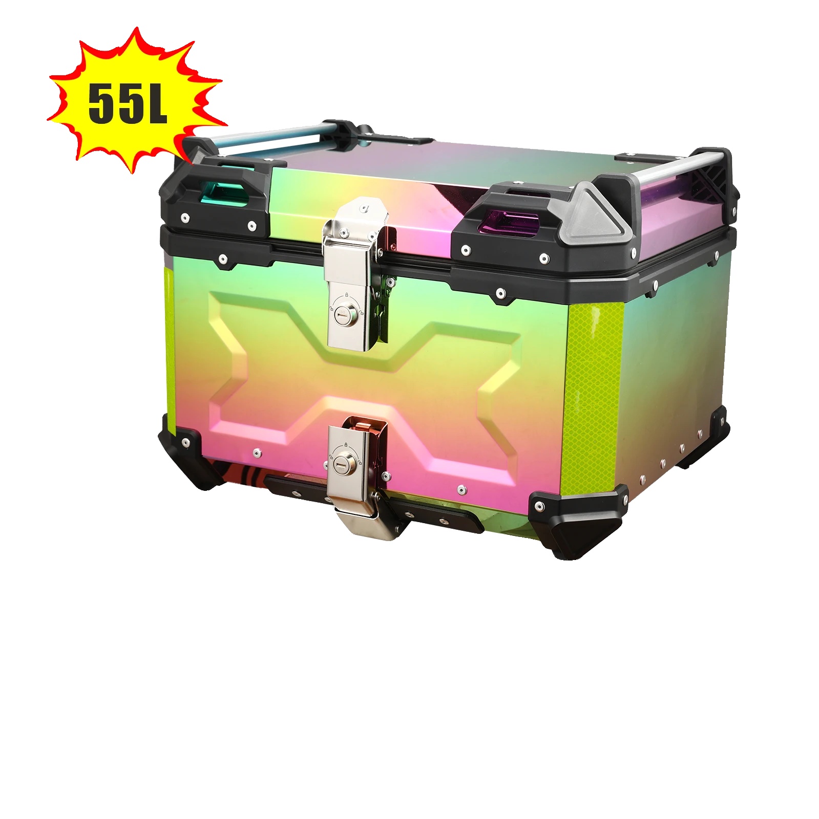 Motorrad-heckbox, Edelstahl, 35l Stauraumkapazität, 55l