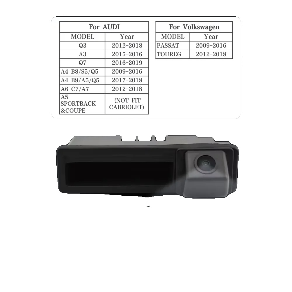 Rückfahrkamera, Wasserdicht, 170° Sichtwinkel, Für Audi A4 A5 Vw Passat...