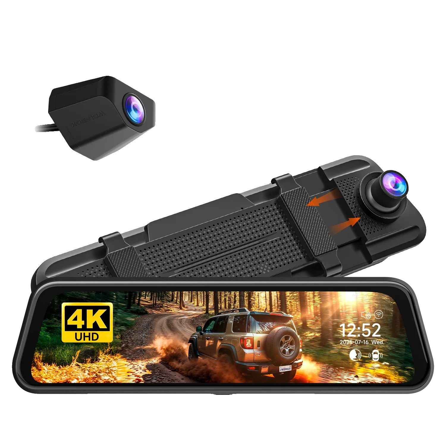 Dashcam, 4k Auflösung, Ips-touchscreen, Kein Hardcoded Kit, Kostenloses 64g Tf-a