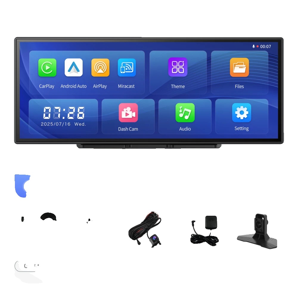 Auto Dvr, 4k Aufnahme, Drahtlose Konnektivität, Mit 6m Rückkamera Gps, 64g Tf-karte-b