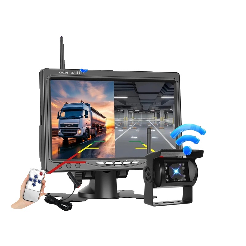 Kabellose Rückkamera, 7-zoll Tft Lcd, Kompatibilität Mit Lkw Und Kleinbussen, Betrachtungswinkel 120°, Kabellose Signalreichweite 50 Meter,