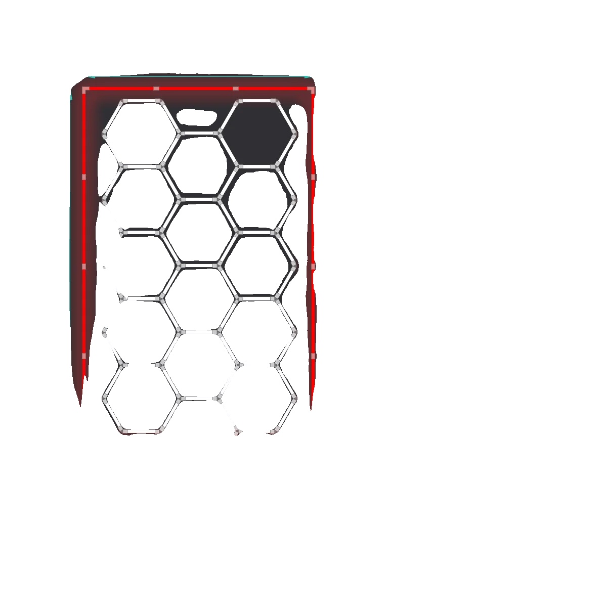 Led Garagenlicht, Energieeffizient, Honigwaben-sechseckdesign, 14 Loch-rot