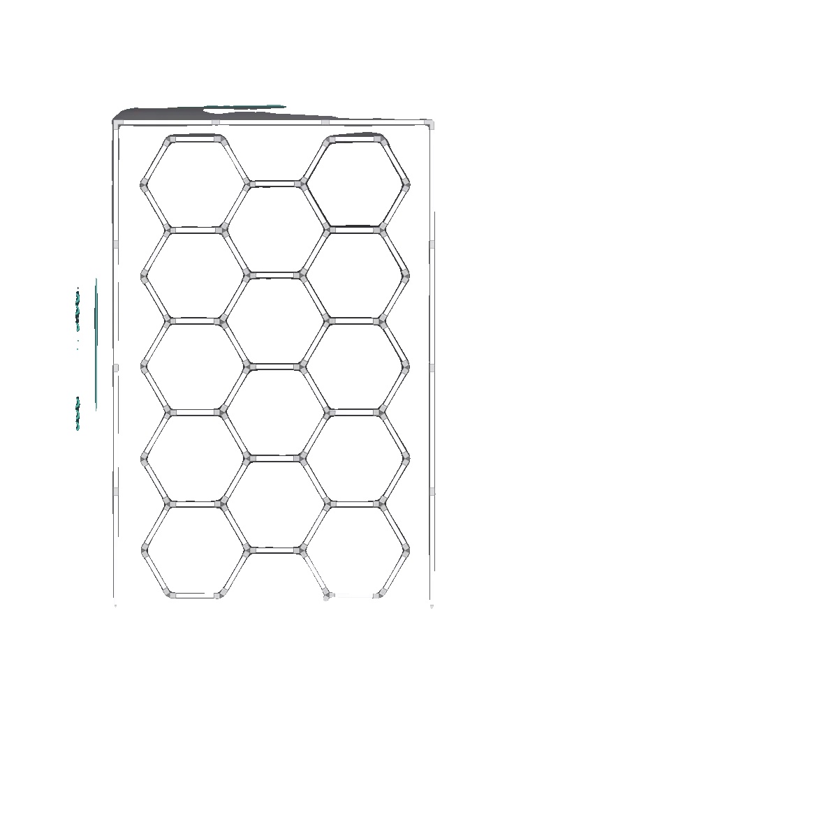 Led Garagenlicht, Energieeffizient, Honigwaben-sechseckdesign, 14 Loch-weiß