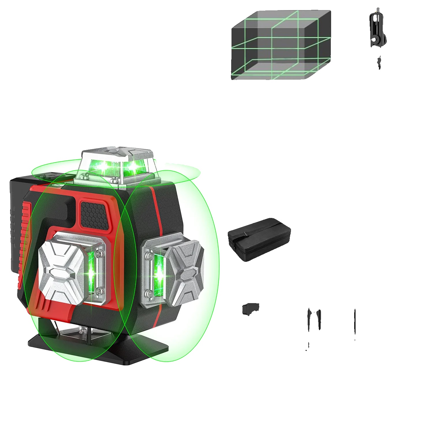 Laser-niveau, 360-grad-abdeckung, Hohe Präzision, 16linien+canvas Tasche