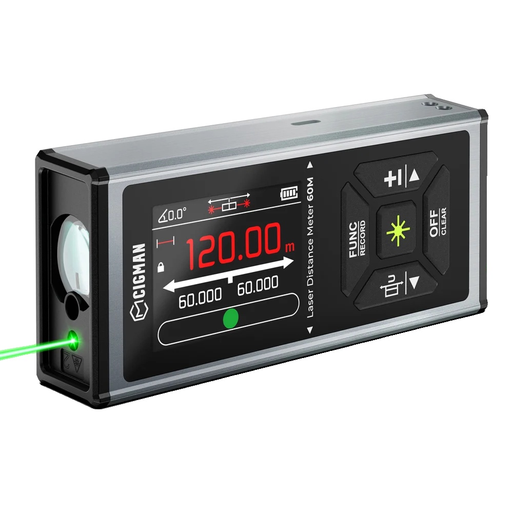 Laser-messgerät, Doppelte Richtungsmesung, Wiederaufladbarer Akku, Cd-60g