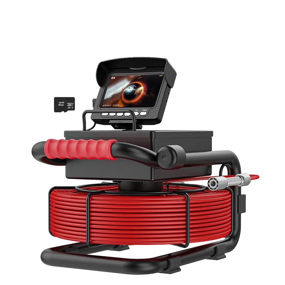 Kanalinspektionskamera, 4,3 Zoll Monitor, 1200tvl Auflösung, Mit Dvr 22mm, 50m