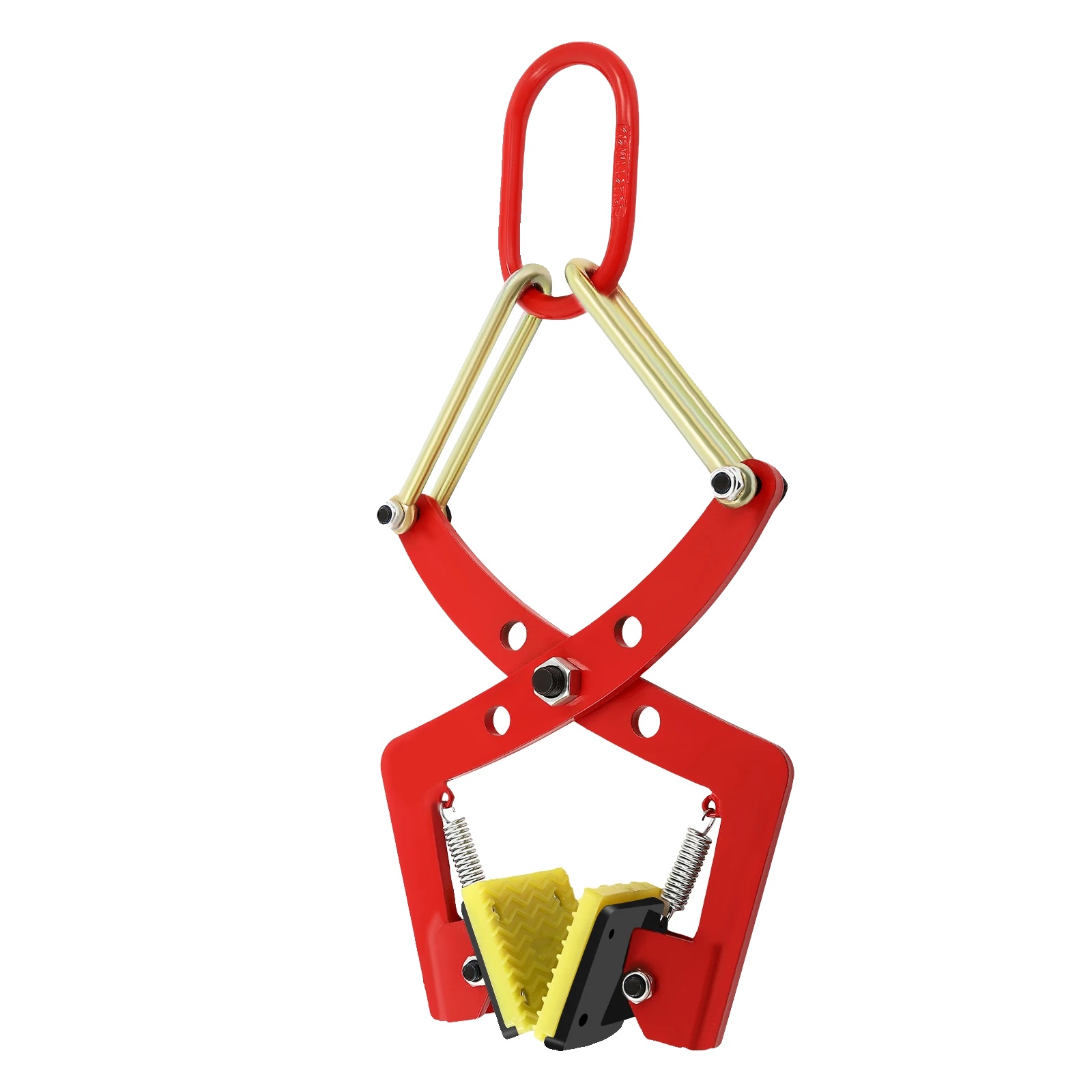Palettenheberklemme Steinheber, Rutschfeste Pads, Robuster Federmechanismus, Rot