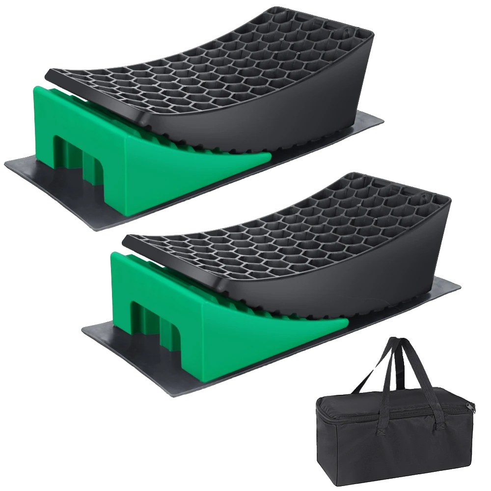 Rv Ramp Keile, Höhenverstellbar, Rutschfestes Design, 2 Stück Grün