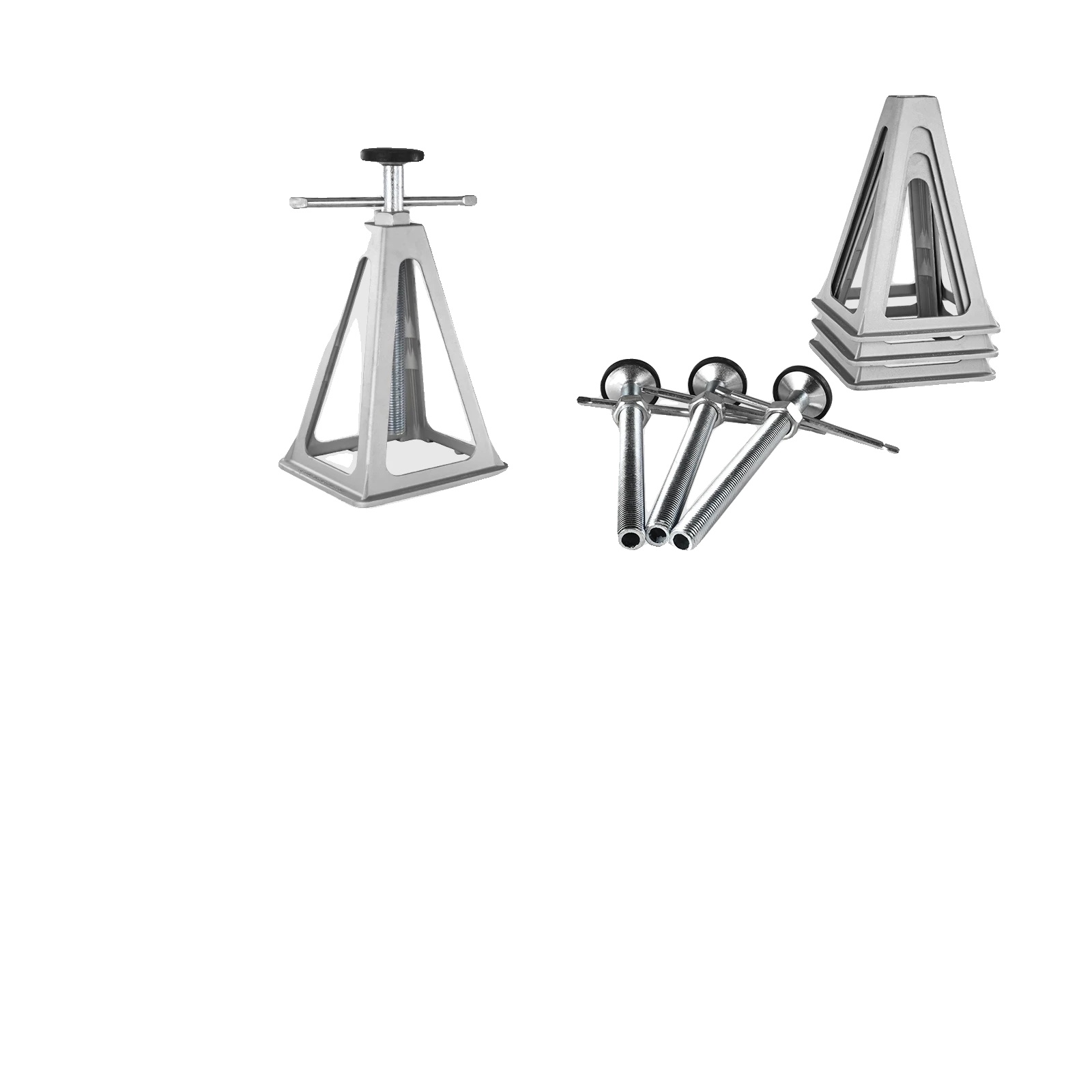 Rv-stabilisatoren, Aluminiumkonstruktion, Verstellbare Höhe, 4 Stk
