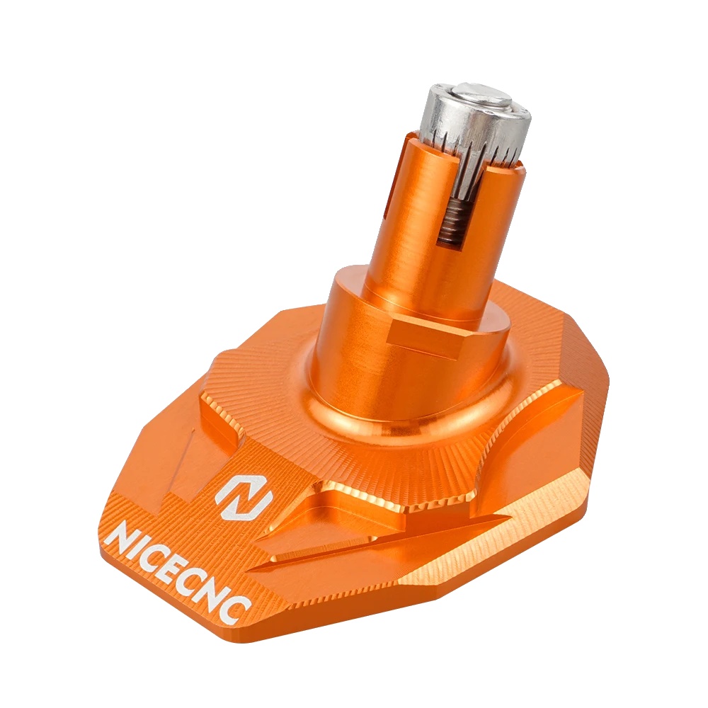 Kickstand Pad Erweiterung, Größere Standfläche, Robuste Aluminiumkonstruktion, Orange