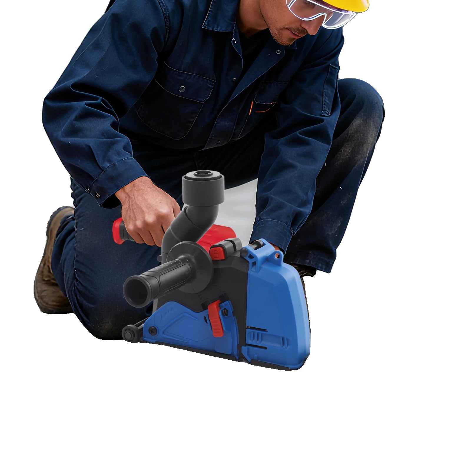 Schneidstaubschutz, Material: Pa6-gf30, Produktgröße: 19,5 X 11,5 Cm, Kompatible Winkelschleifergrößen: 125 Mm, 150 Mm, Maximale Schnittbreite: 40 Mm
