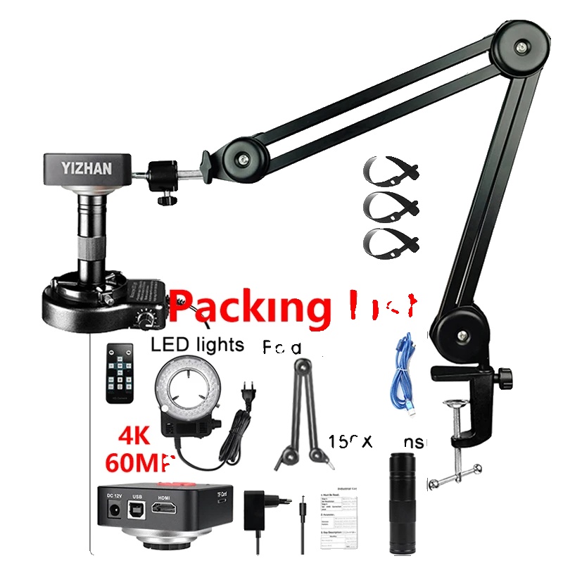 Digitales Mikroskop-set, 150-fache Vergrößerung, Hd-ausgang, 4k 60mp 4011 Set1, 0-150x-a