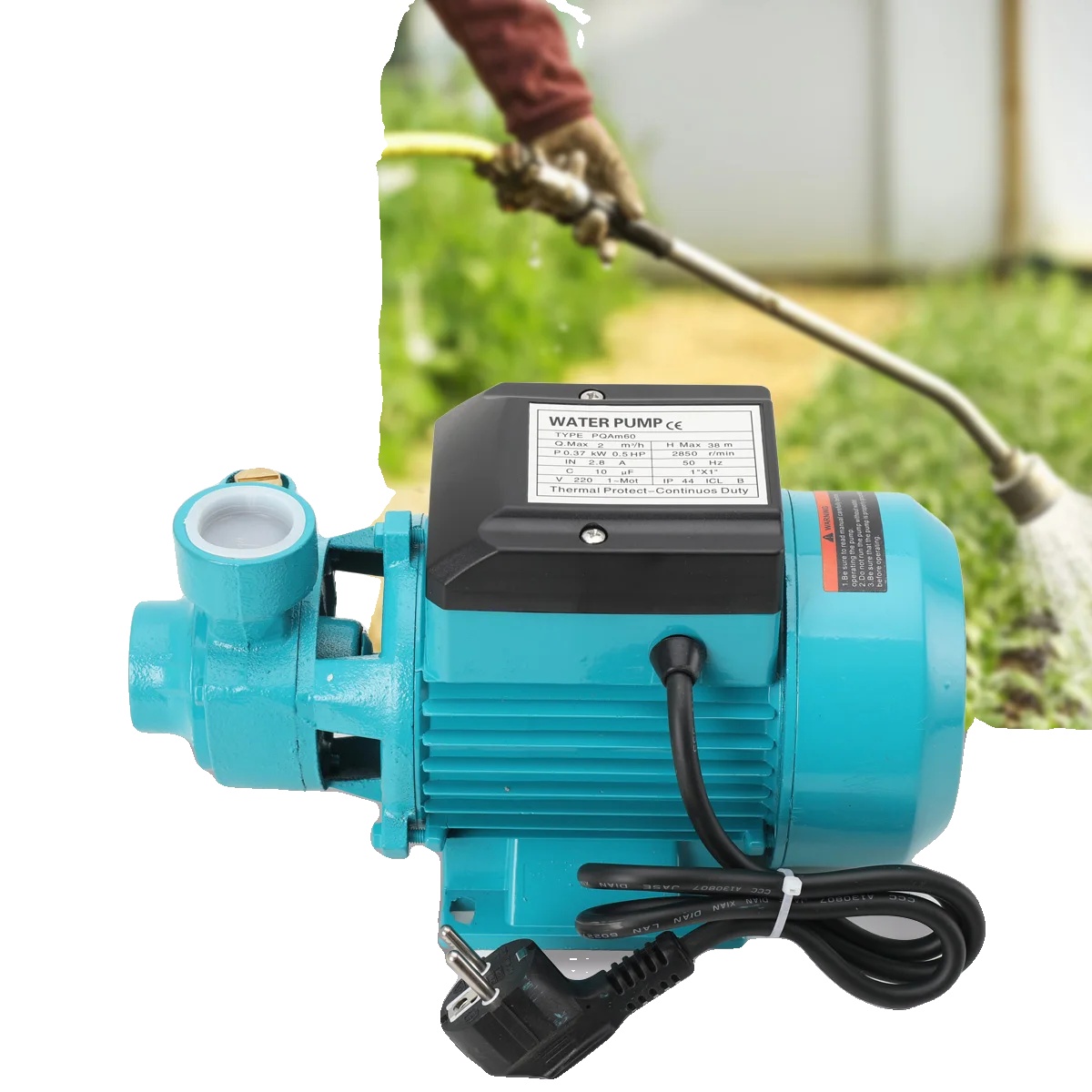 Zirkulationspumpe, 370w Leistung, 220v Spannung, 2850u/min Geschwindigkeit, 2m³/h Maximaler Durchfluss, Ip44 Schutz