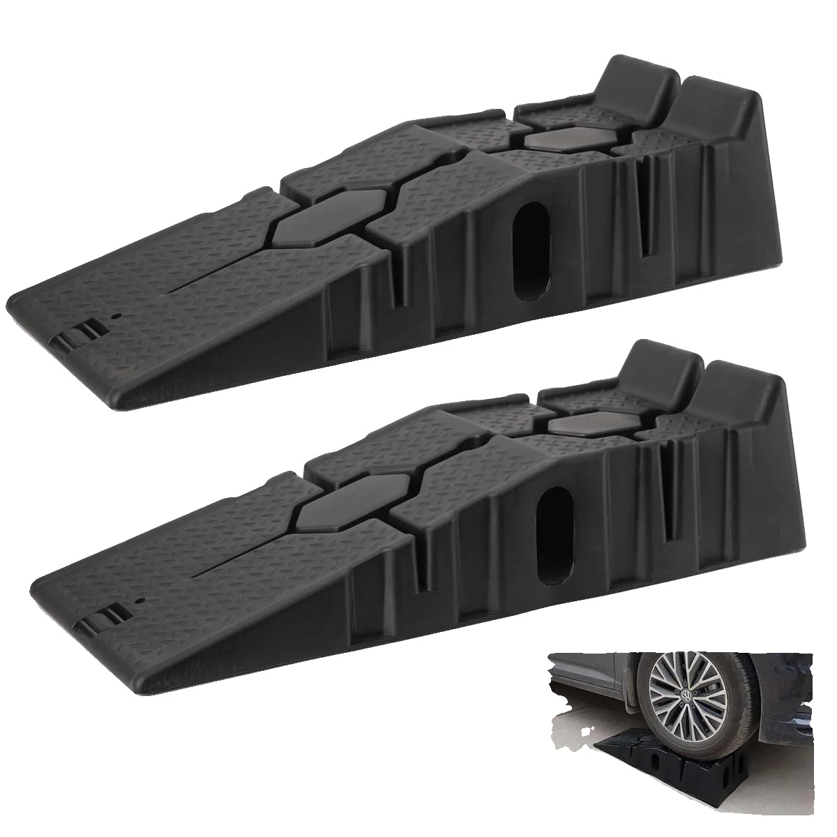 Auto-reparaturrampe, Hochwertiger Kunststoff, Abmessungen 120 Cm X 30 Cm X 10 Cm, Tragfähigkeit 500 Kg, Kompatibilität Für Verschiedene Fahrzeugtypen,