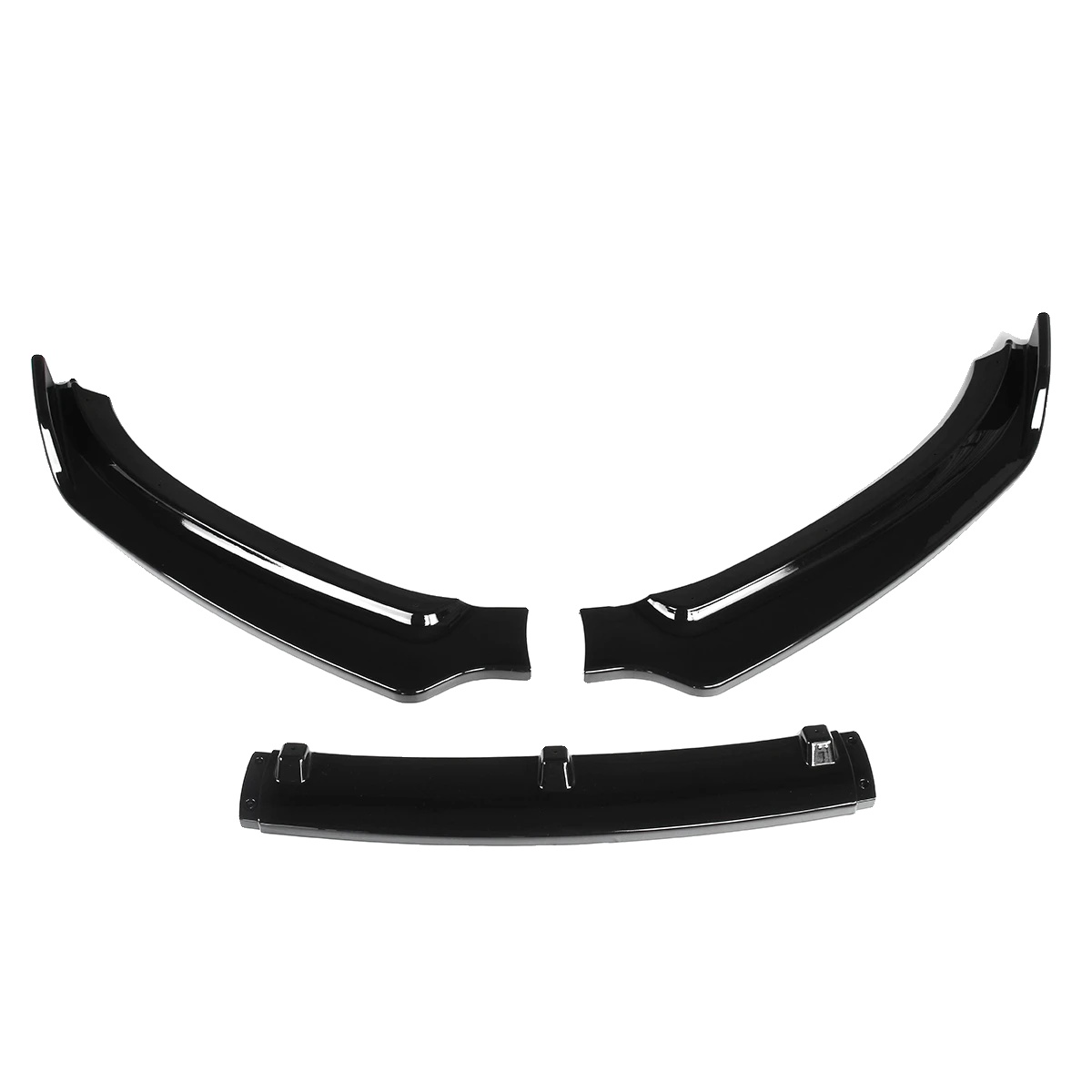 Frontstoßstangenlippe Karosserie-kit Spoiler, Langlebiges Abs-material, Einfache Installation, Glänzendes Schwarz