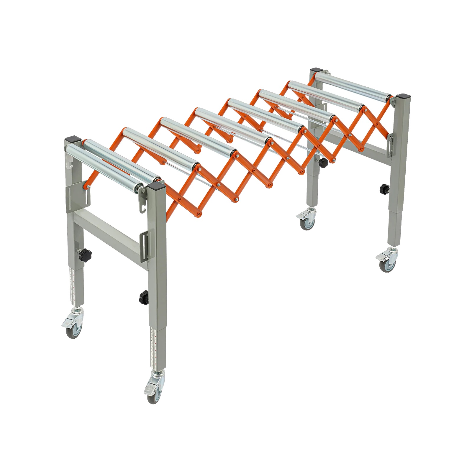 Fördertisch, Verstellbare Länge, Robuste Bauweise, Orange