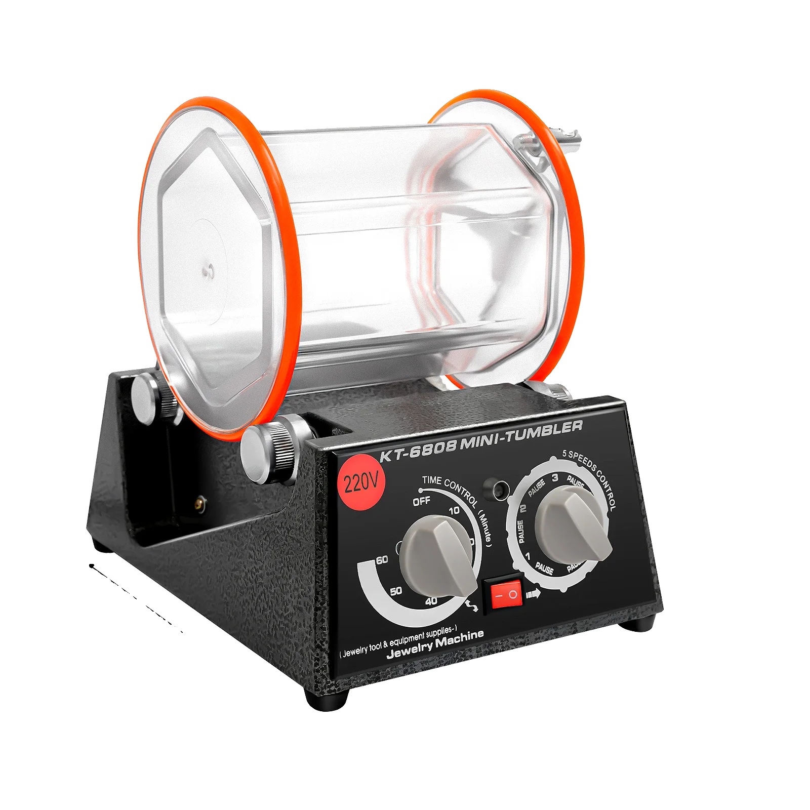 Poliermaschine, 60w Hochgeschwindigkeitsmotor, 5 Einstellbare Geschwindigkeitsstufen, Orange, Eu