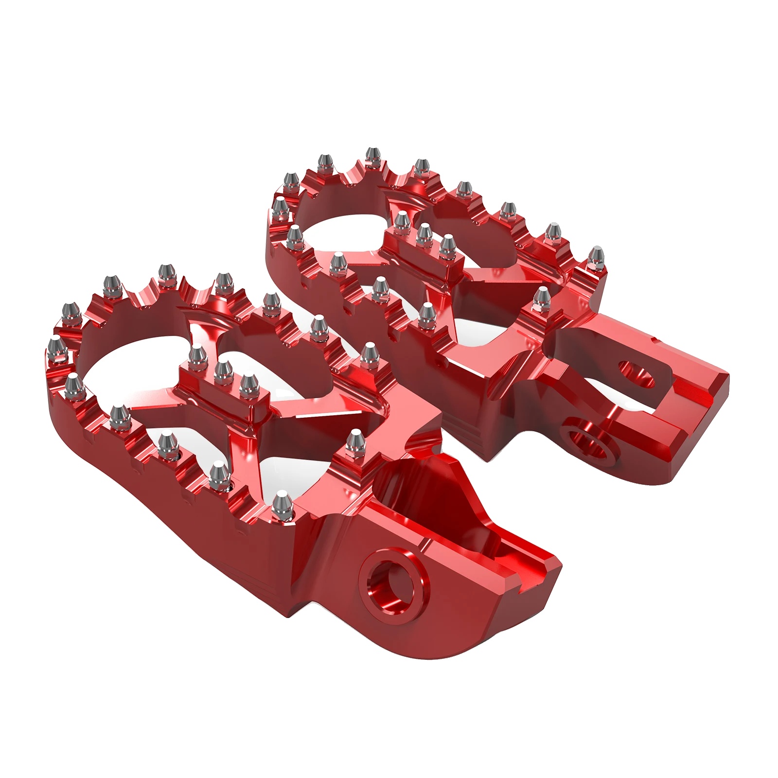Fußrasten, Breite Plattform, Hochwertiges Aluminium, Rot