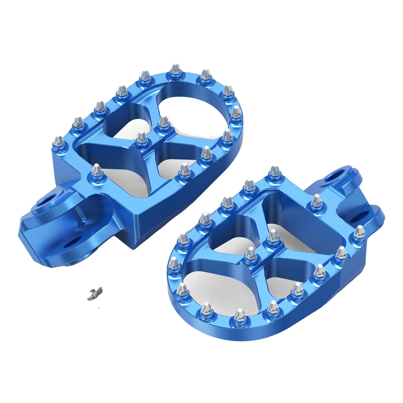 Motorrad Fußrasten, Breites Design, Strapazierfähige Materialien, Blau