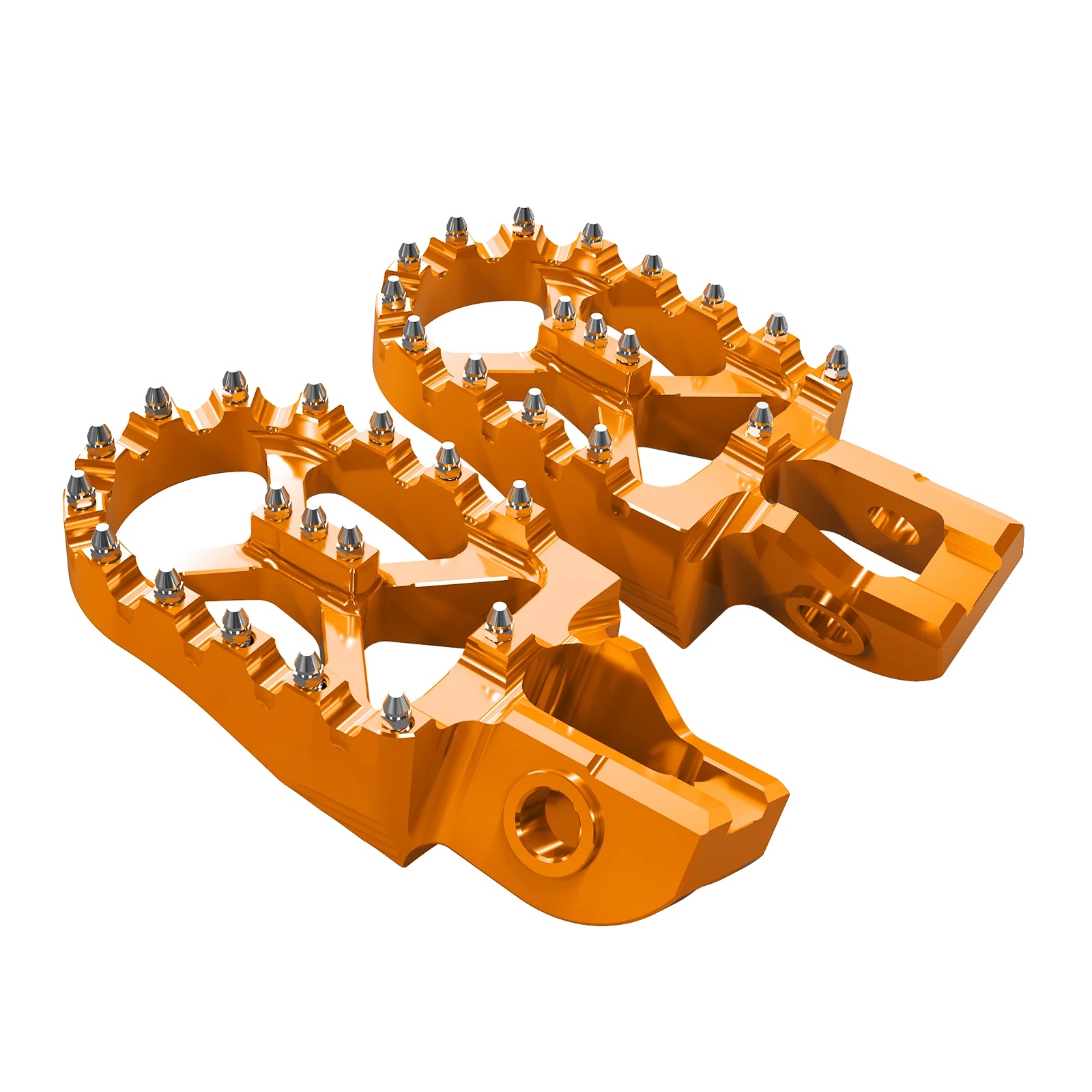 Fußrasten, Breite Plattform, Hochwertiges Aluminium, Orange