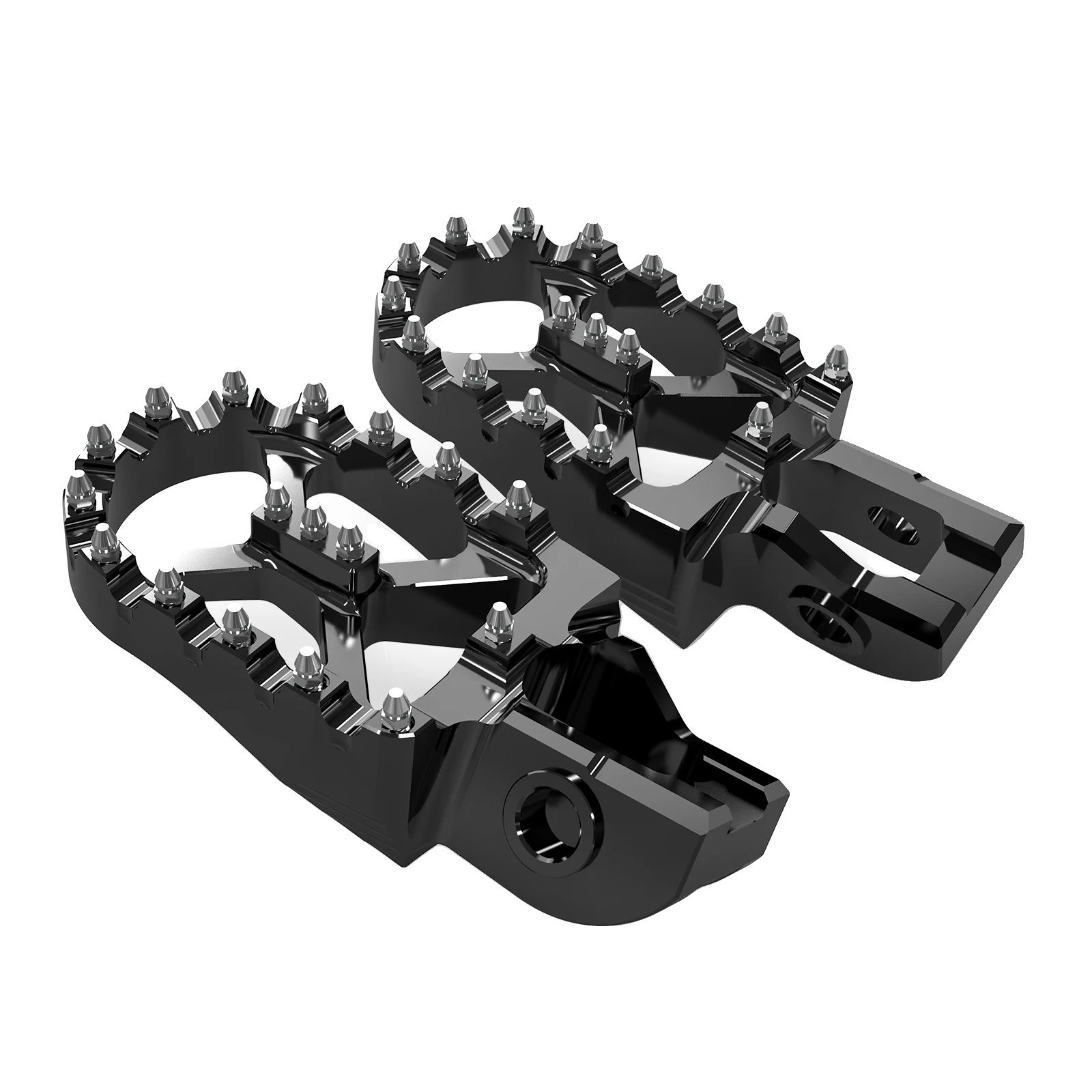 Fußrasten, Breite Plattform, Hochwertiges Aluminium, Schwarz