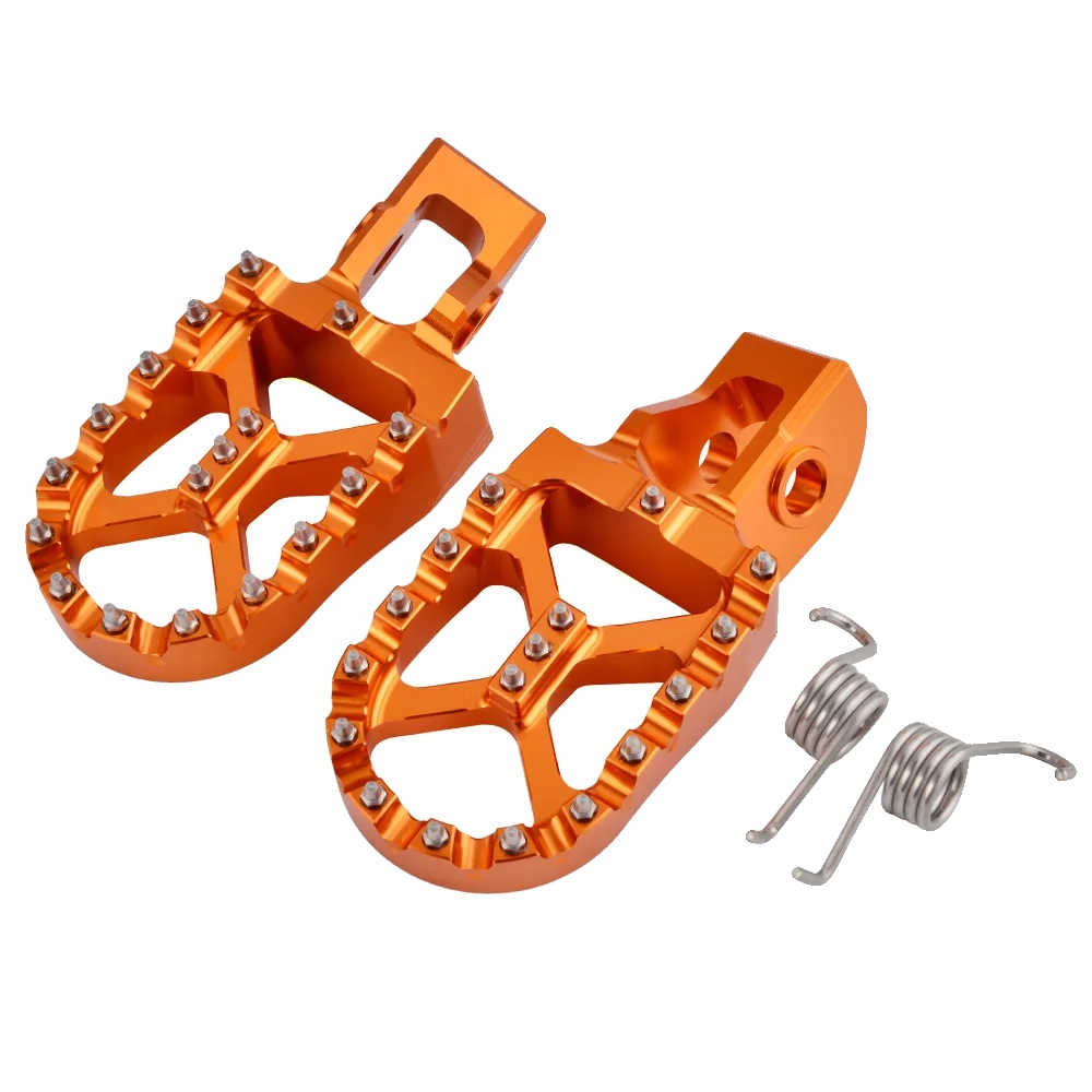 Fußrasten, Cnc-bearbeitetes Aluminium, Verbesserter Grip, Orange