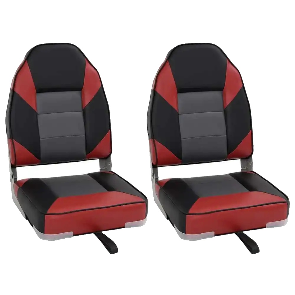 Bootssitze, Hohe Rückenlehne, Klappbares Design, Rot Und Schwarz