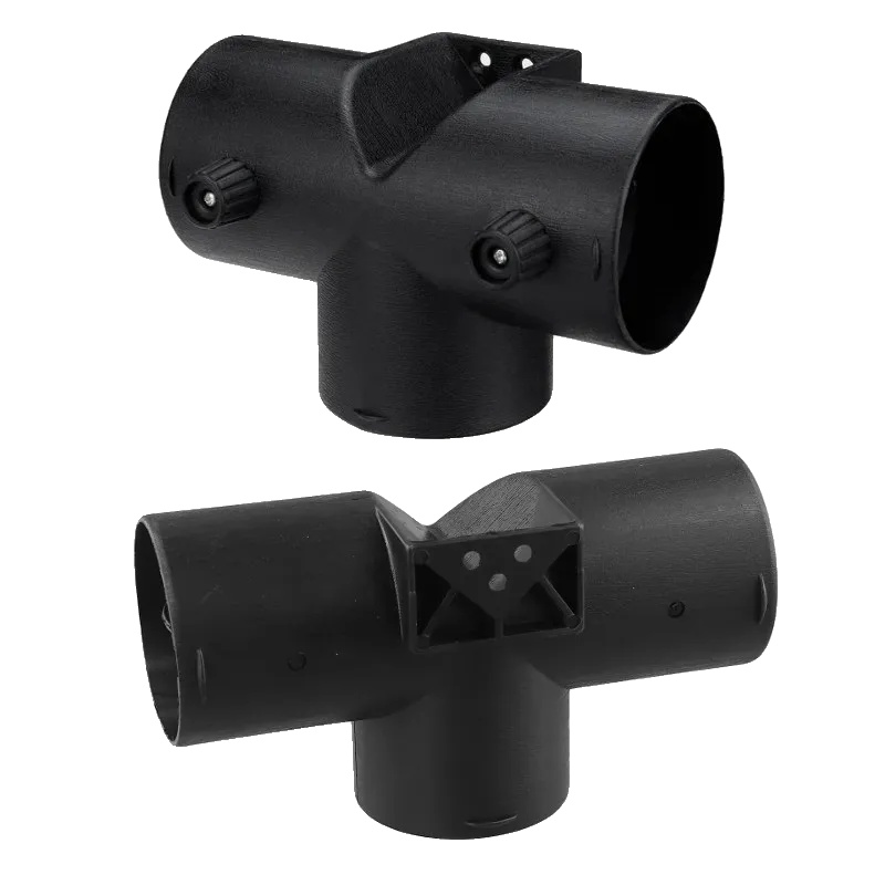 Warmluft-dreiwegeadapter, 75 Mm Einlass Und Auslass, Langlebige Pvc-konstruktion, 2pcs